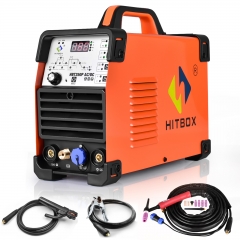 HITBOX TIG Welder AC/DC PFC Wide Voltage 65-265V 200A Pulse TIG Stick 4 in 1 Multifunction High Frequency Iron Aluminum TIG Welding Machine