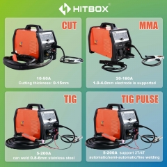 HITBOX Plasma Cutter Tig Arc Welding CT520 Digital 220V Cutting Machine 4T Easy Cut Tig Arc Functions Multi Use Latest Design